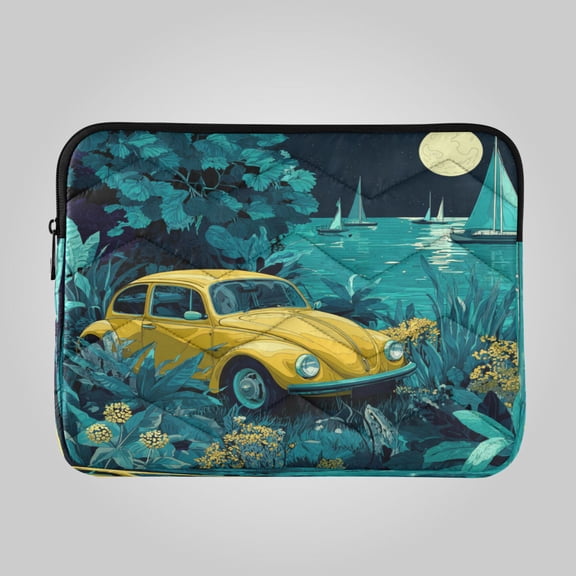 RMDQTR 13in Laptop Bag Briefcases Computer Inner Bags Computer Bags Laptop Sleeves Work Travel School Bag Coastal Night Yellow Beetle