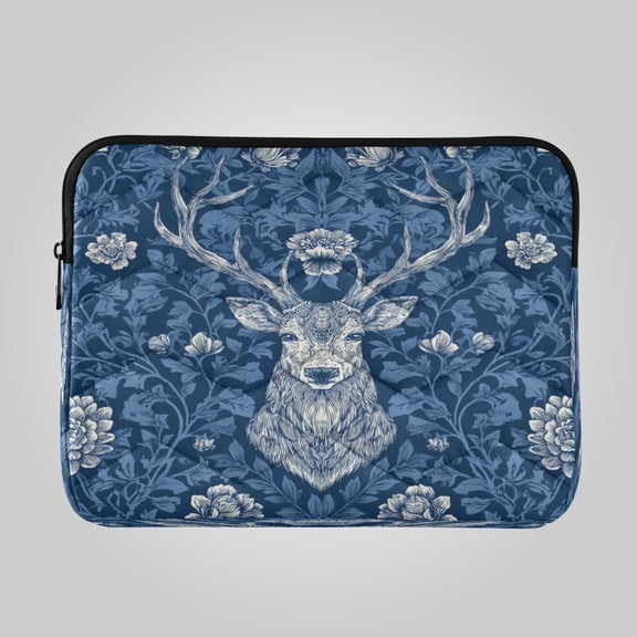 RMDQTR 13in Laptop Bag Briefcases Computer Inner Bags Computer Bags Laptop Sleeves Work Travel School Bag Deer in Blue Florals