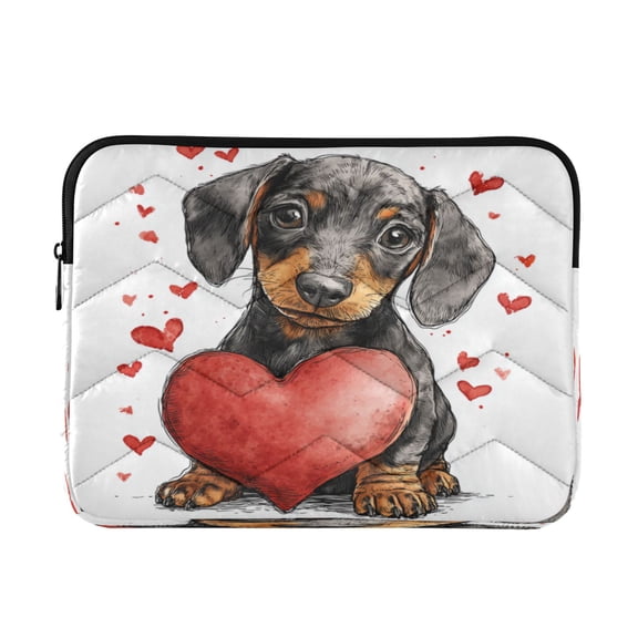 RMDQTR 13in Laptop Bag Briefcases Computer Inner Bags Computer Bags Laptop Sleeves Work Travel School Bag Love Surrounds The Dog Pattern