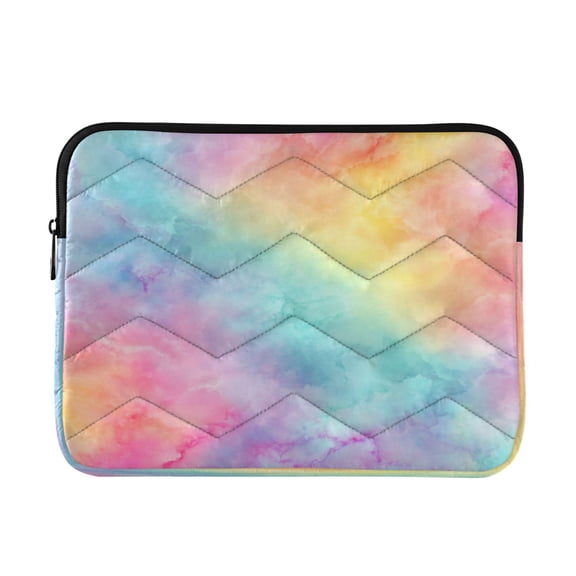 RMDQTR 13in Laptop Bag Briefcases Computer Inner Bags Computer Bags Laptop Sleeves Work Travel School Bag Pastel Rainbow Tie-dye Pattern