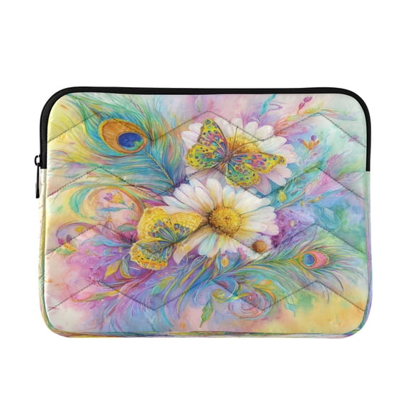 RMDQTR 13in Laptop Bag Briefcases Computer Inner Bags Computer Bags Laptop Sleeves Work Travel School Bag Peacock Feathers Art Pattern