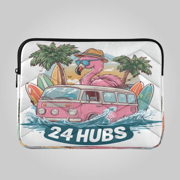 RMDQTR 13in Laptop Bag Briefcases Computer Inner Bags Computer Bags Laptop Sleeves Work Travel School Bag Pink Flamingo Wearing Sunglasses