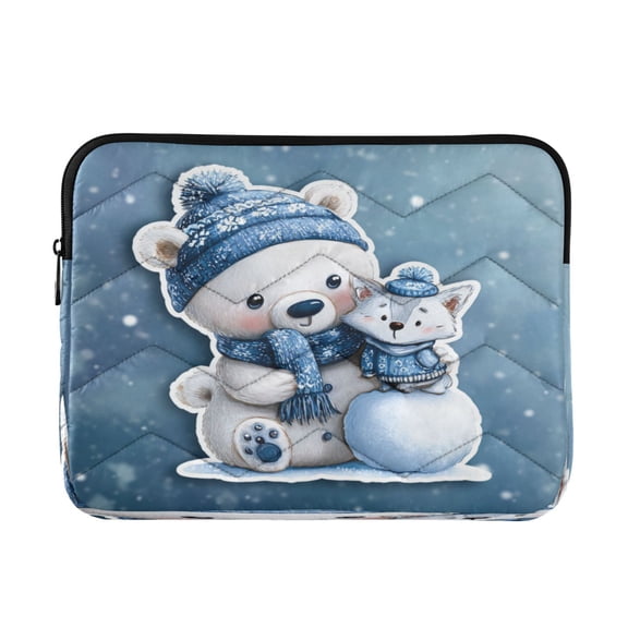 RMDQTR 13in Laptop Bag Briefcases Computer Inner Bags Computer Bags Laptop Sleeves Work Travel School Bag Polar Bear and Fox Pattern