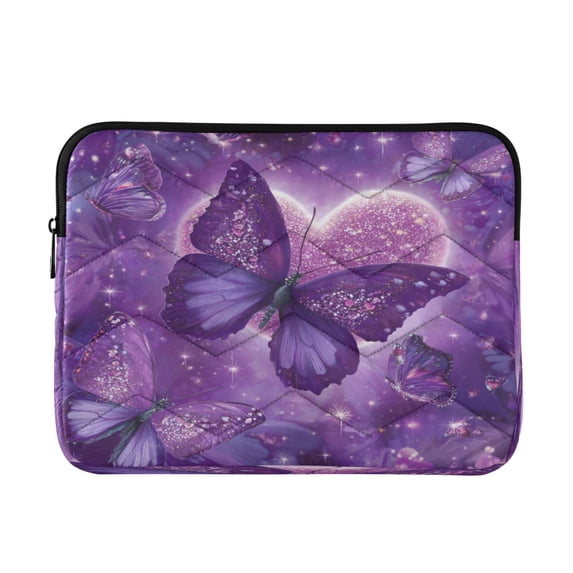 RMDQTR 13in Laptop Bag Briefcases Computer Inner Bags Computer Bags Laptop Sleeves Work Travel School Bag Purple Diamond Butterfly