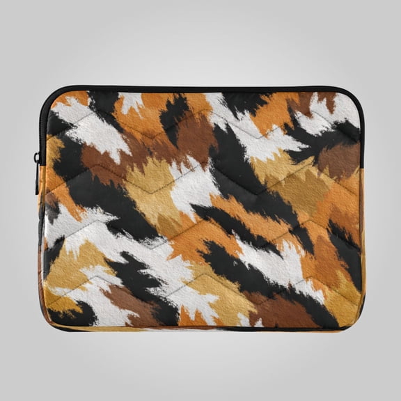 RMDQTR 13in Laptop Bag Briefcases Computer Inner Bags Computer Bags Laptop Sleeves Work Travel School Bag Tiger Print in Warm Tones