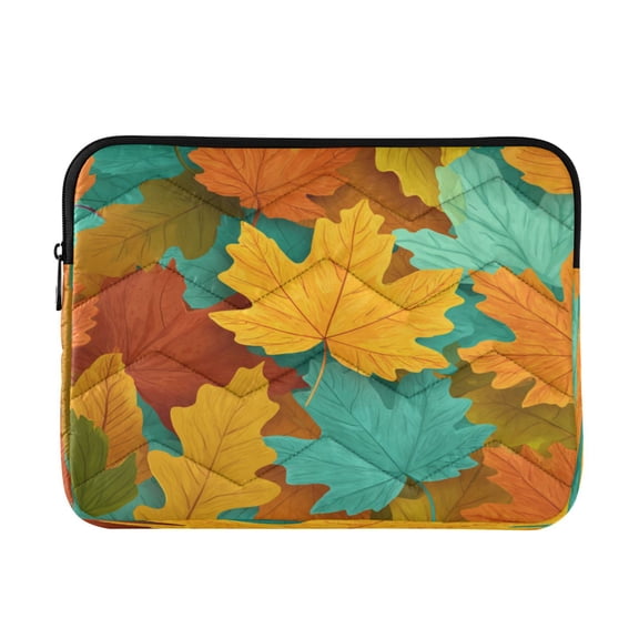 RMDQTR 13in Laptop Bag Briefcases Computer Inner Bags Computer Bags Laptop Sleeves Work Travel School Bag Vibrant Maple Leaves Pattern