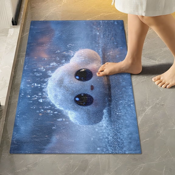 RMDQTR 16" × 24" Rectangle Shape Bathroom Rugs Plush Toilet Base Mat Soft Rugs Non Slip Absorbent Cloud Baby