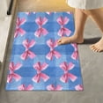 thumbnail image 1 of RMDQTR 16" × 24" Rectangle Shape Bathroom Rugs Plush Toilet Base Mat Soft Rugs Non Slip Absorbent Cute Pink Bows, 1 of 9
