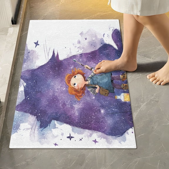 RMDQTR 16" × 24" Rectangle Shape Bathroom Rugs Plush Toilet Base Mat Soft Rugs Non Slip Absorbent Magic Marker