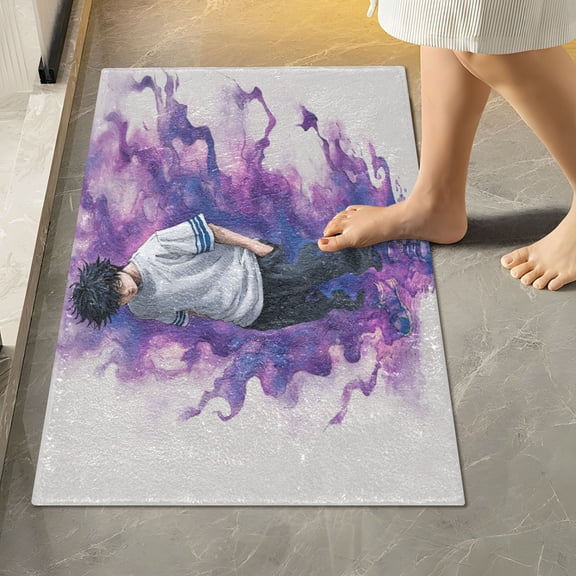 RMDQTR 16" × 24" Rectangle Shape Bathroom Rugs Plush Toilet Base Mat Soft Rugs Non Slip Absorbent Magical Boy