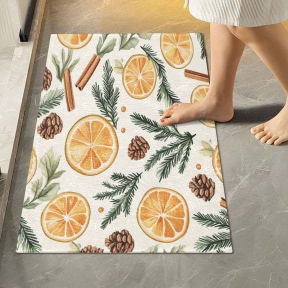 RMDQTR 16" × 24" Rectangle Shape Bathroom Rugs Plush Toilet Base Mat Soft Rugs Non Slip Absorbent Virbant Decorative Elements