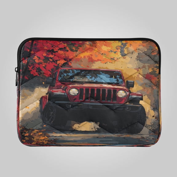 RMDQTR 16in Laptop Bag Briefcases Computer Inner Bags Computer Bags Laptop Sleeves Work Travel School Bag Autumn Trail Red Off-road Jeep
