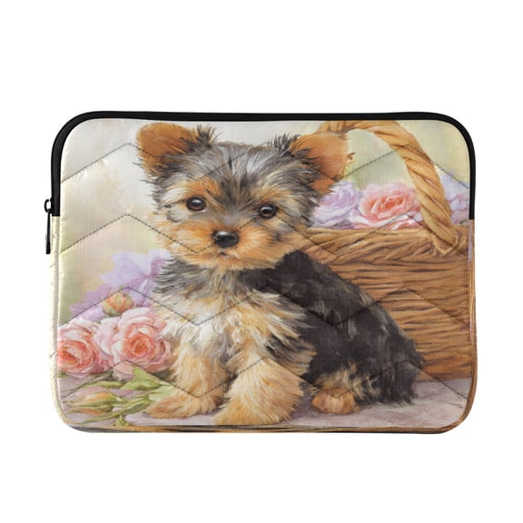 RMDQTR 16in Laptop Bag Briefcases Computer Inner Bags Computer Bags Laptop Sleeves Work Travel School Bag Cute Baby Yorkshire Terrier Pattern