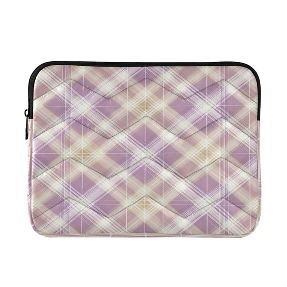 RMDQTR 16in Laptop Bag Briefcases Computer Inner Bags Computer Bags Laptop Sleeves Work Travel School Bag Light Pink Checkered Pattern