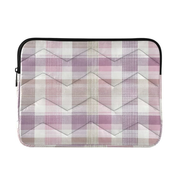 RMDQTR 16in Laptop Bag Briefcases Computer Inner Bags Computer Bags Laptop Sleeves Work Travel School Bag Purple-pink Checkered Pattern
