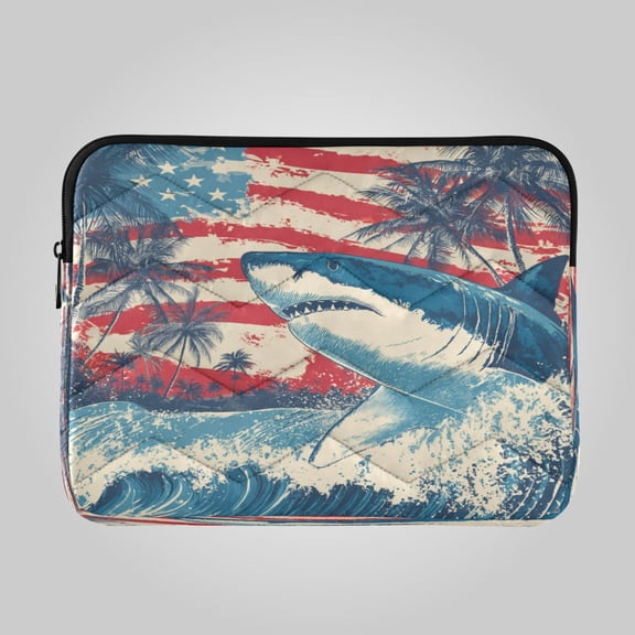 RMDQTR 16in Laptop Bag Briefcases Computer Inner Bags Computer Bags Laptop Sleeves Work Travel School Bag Tropical Shark Pattern