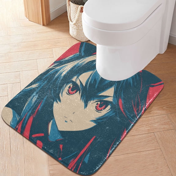 RMDQTR 20" × 24" U Shape Bathroom Rugs Plush Toilet Base Mat Soft Rugs Non Slip Absorbent Fox Messenger
