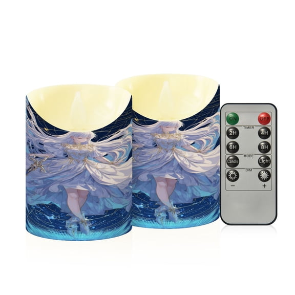 RMDQTR 2PCS Tapered Flickering Flame Candle Lamp LED Simulated Candle Christmas Holiday Decorations Flame-Free Safety Ambient Lighting Angel Of The Holy Sword