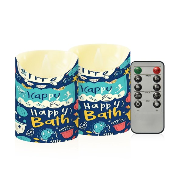 RMDQTR 2PCS Tapered Flickering Flame Candle Lamp LED Simulated Candle Christmas Holiday Decorations Flame-Free Safety Ambient Lighting Bathroom Accessories Abstract Painting