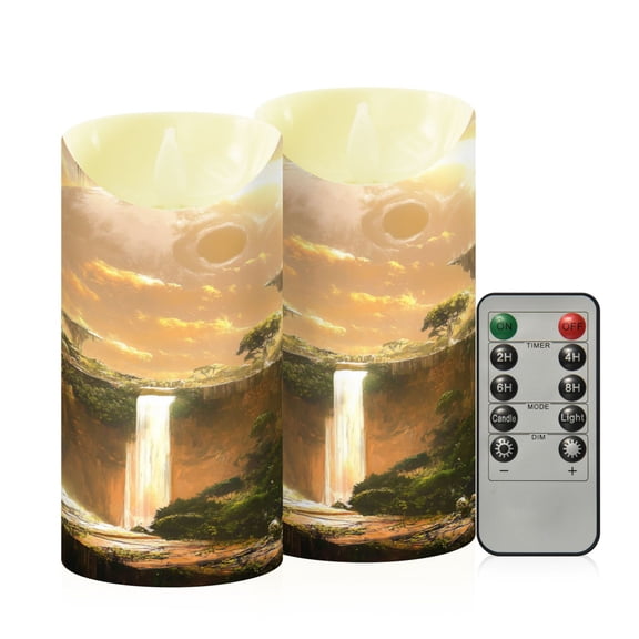 RMDQTR 2PCS Tapered Flickering Flame Candle Lamp LED Simulated Candle Christmas Holiday Decorations Flame-Free Safety Ambient Lighting Fantasy Planet
