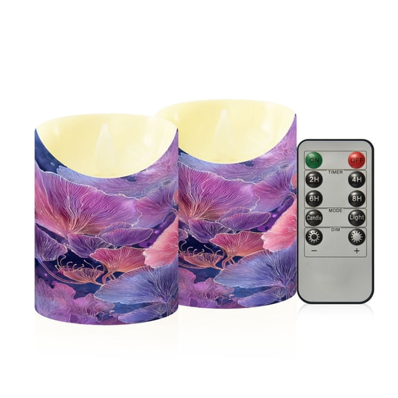 RMDQTR 2PCS Tapered Flickering Flame Candle Lamp LED Simulated Candle Christmas Holiday Decorations Flame-Free Safety Ambient Lighting Sea Coral Reefs