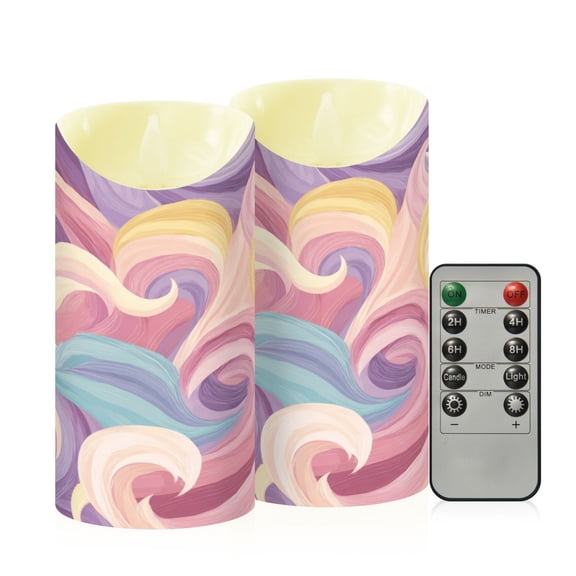 RMDQTR 2PCS Tapered Flickering Flame Candle Lamp LED Simulated Candle Christmas Holiday Decorations Flame-Free Safety Ambient Lighting Soft Colors