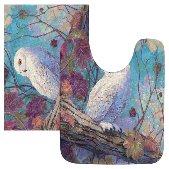 RMDQTR 2PCs Bathroom Rugs Set Plush Toilet Base Mat 16" × 24" Bath Mat and 20" × 24" U Shape Soft Rugs Non Slip Absorbent