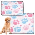 thumbnail image 1 of RMDQTR 2Pack Set of Medium and Large Pet Potty Pads Reusable Ultra-Absorbent Pet Training Pads Leak-Proof Pet Pads Plush Dog Paw Print Pattern, 1 of 7