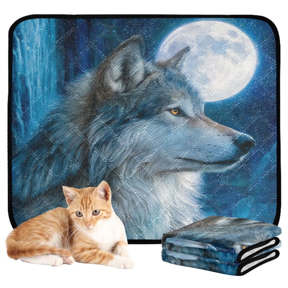 RMDQTR 3Pack Set of Small Pet Potty Pads Reusable Ultra-Absorbent Pet Training Pads Leak-Proof Pet Pads The Cold-eyed Wild Wolf