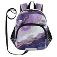 thumbnail image 1 of RMDQTR Adorable Ear-Print Backpack with Reflective Strip and Anti-Lost Leash Adjustable Shoulder Straps Mini Travel Backpack Abstract Dark Purple Marble, 1 of 7