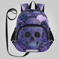 thumbnail image 1 of RMDQTR Adorable Ear-Print Backpack with Reflective Strip and Anti-Lost Leash Adjustable Shoulder Straps Mini Travel Backpack Midnight Skull Butterfly Bloom, 1 of 7