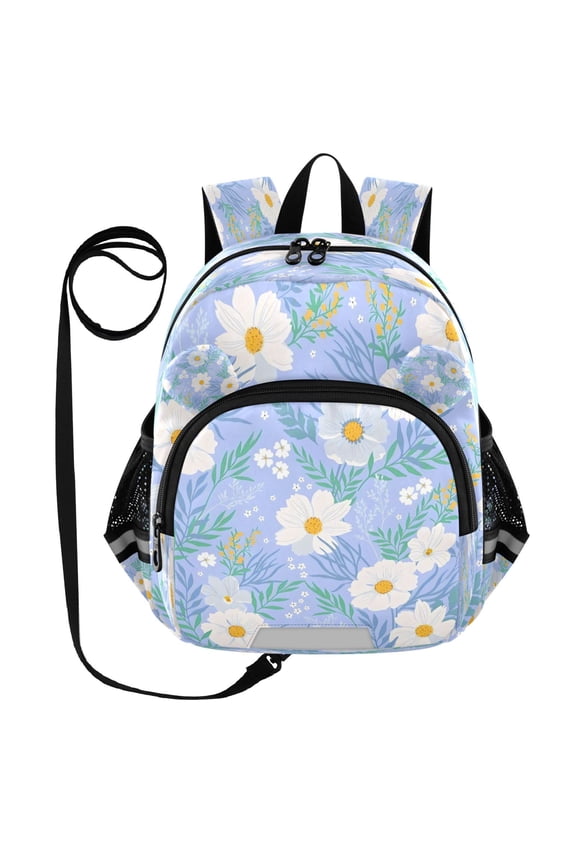Adorable Ear-Print Backpack with Reflective Strip and Anti-Lost Leash Adjustable Shoulder Straps Mini Travel Backpack Cape Jasmine