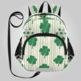 thumbnail image 1 of RMDQTR Adorable Ear-Print Backpack with Reflective Strip and Anti-Lost Leash Adjustable Shoulder Straps Mini Travel Backpack Lucky Four-leaf Stripes, 1 of 7