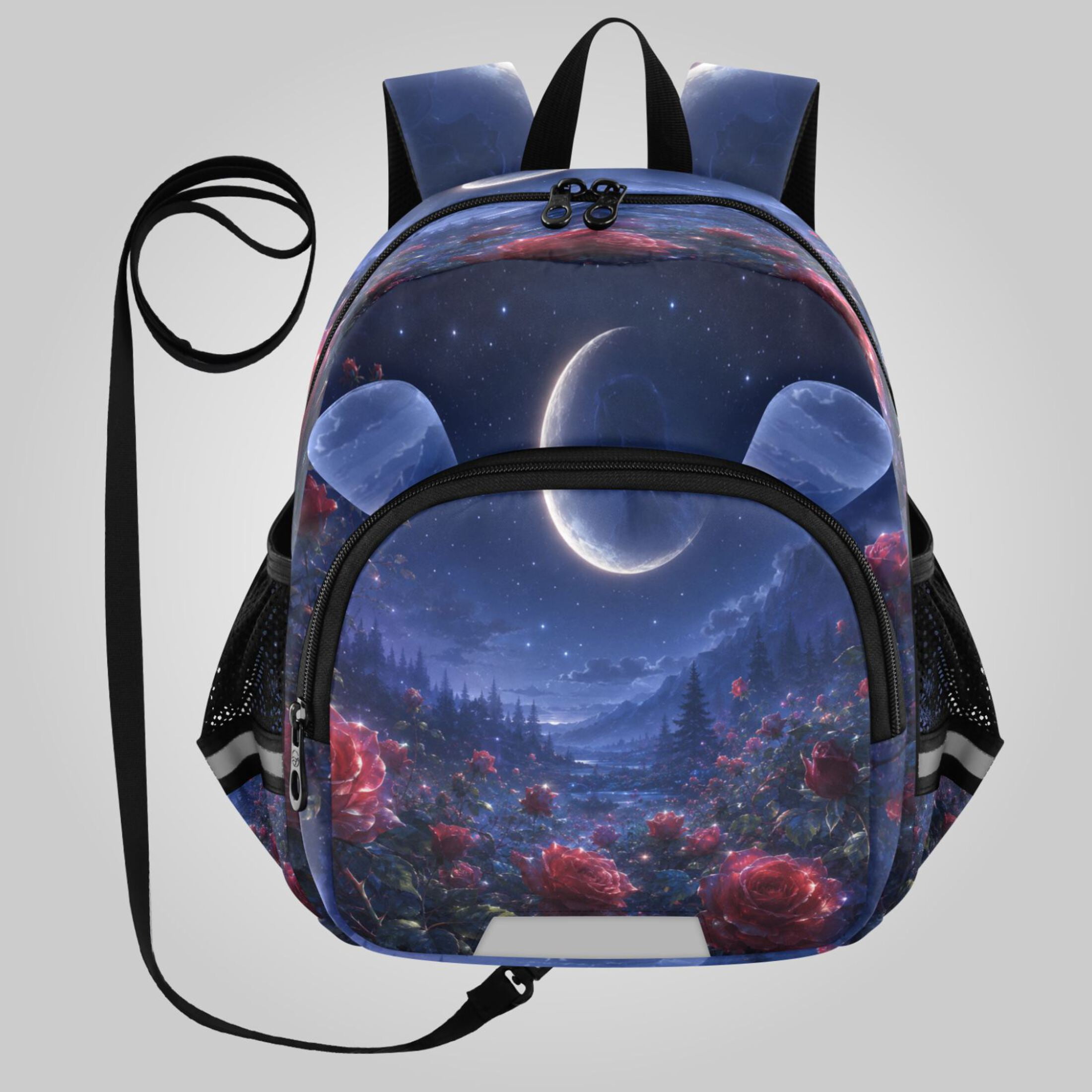 RMDQTR Adorable Ear-Print Backpack with Reflective Strip and Anti-Lost ...