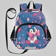 thumbnail image 1 of RMDQTR Adorable Ear-Print Backpack with Reflective Strip and Anti-Lost Leash Adjustable Shoulder Straps Mini Travel Backpack Penguins with Pink Bows, 1 of 7