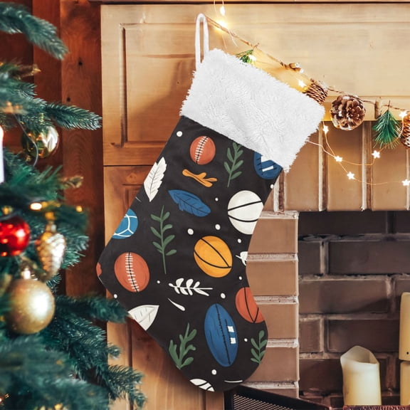 RMDQTR Christmas Stockings for Xmas Gifts - Large Size Festive Holiday Decor for Family Ball Patterns