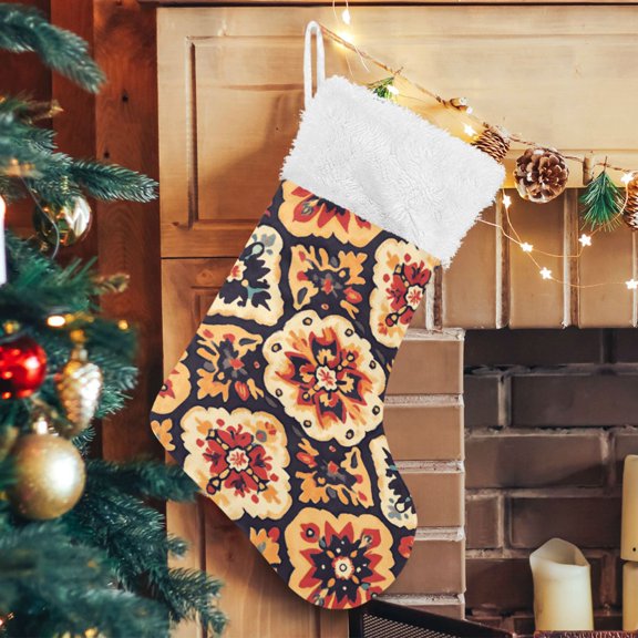 RMDQTR Christmas Stockings for Xmas Gifts - Large Size Festive Holiday Decor for Family Boho Style Pattern
