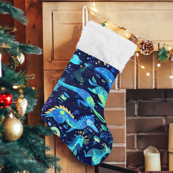 RMDQTR Christmas Stockings for Xmas Gifts - Large Size Festive Holiday Decor for Family Fantastical Creatures
