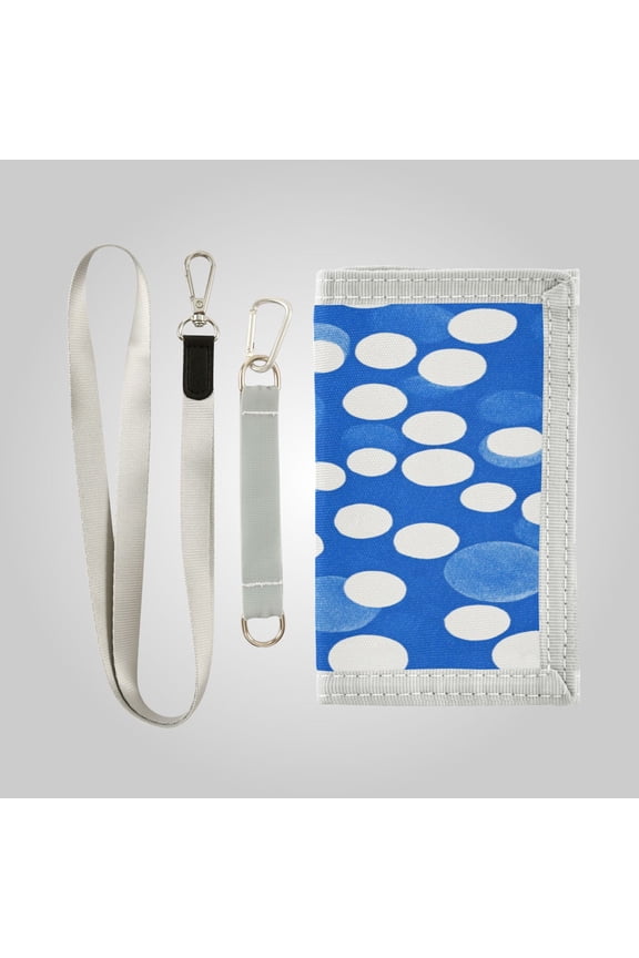 Cute Novelty Wallet Stylish Foldable Wallet The Perfect Gift Blue White Polka Dot