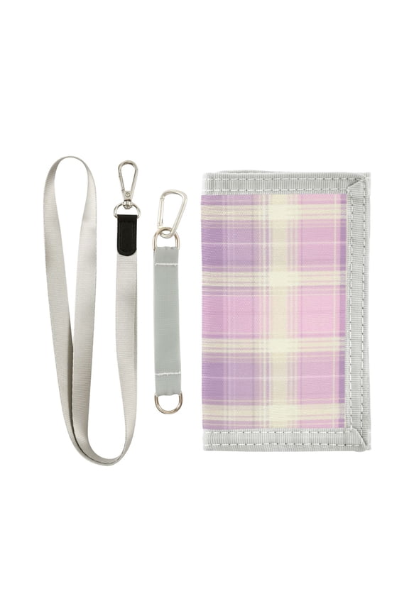 Cute Novelty Wallet Stylish Foldable Wallet The Perfect Gift Bright Pink Checkered Pattern