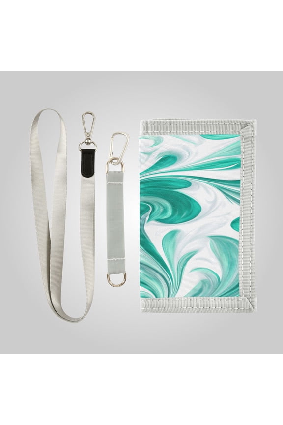 Cute Novelty Wallet Stylish Foldable Wallet The Perfect Gift Jade Green Marble Pattern