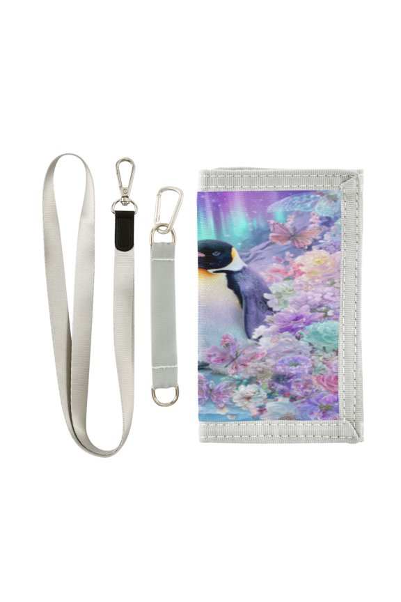 Cute Novelty Wallet Stylish Foldable Wallet The Perfect Gift Polar Bear and Penguin Pattern