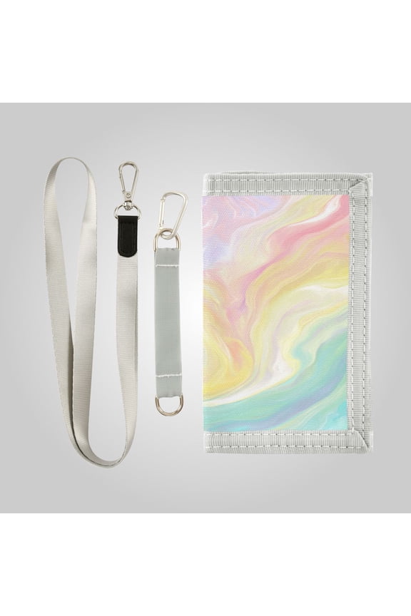 Cute Novelty Wallet Stylish Foldable Wallet The Perfect Gift Rainbow Liquid Vortex