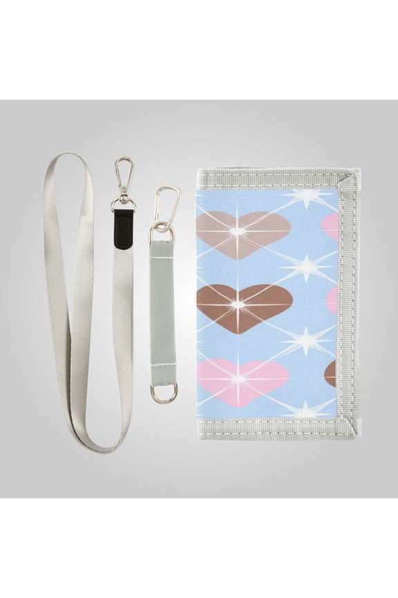 Cute Novelty Wallet Stylish Foldable Wallet The Perfect Gift Retro Star Grid Heart Pattern