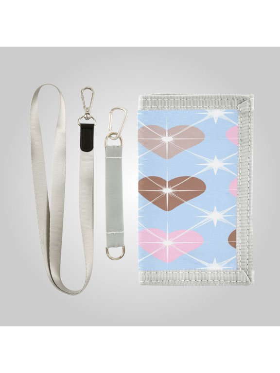 Cute Novelty Wallet Stylish Foldable Wallet The Perfect Gift Retro Star Grid Heart Pattern