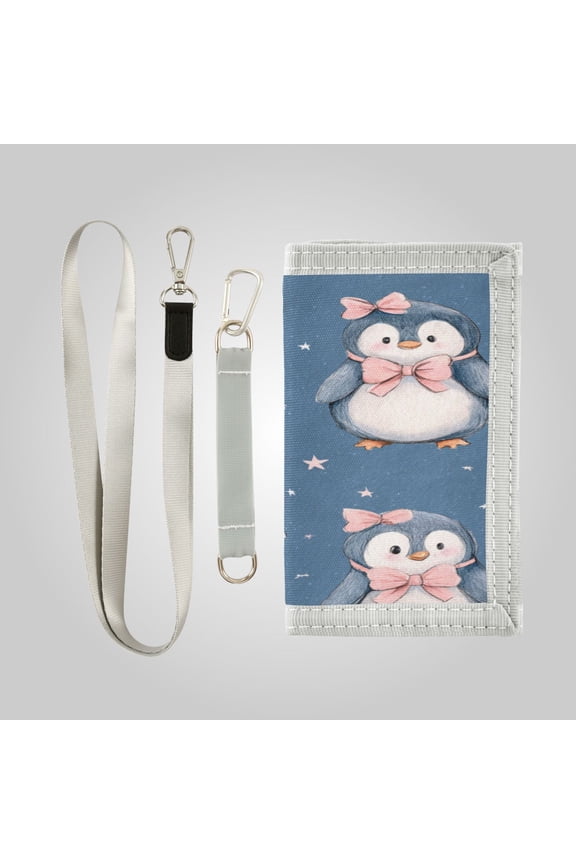 Cute Novelty Wallet Stylish Foldable Wallet The Perfect Gift Starry Penguin Bows