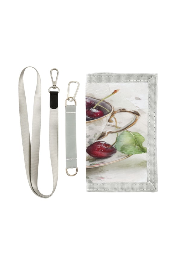 Cute Novelty Wallet Stylish Foldable Wallet The Perfect Gift Teacup Filled with Cherries