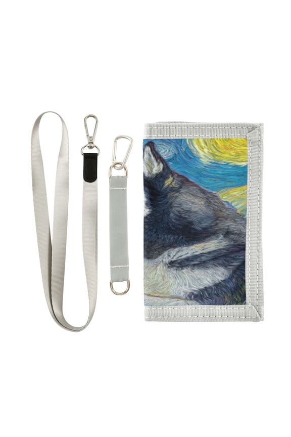 Cute Novelty Wallet Stylish Foldable Wallet The Perfect Gift The Cold-eyed Husky Dog