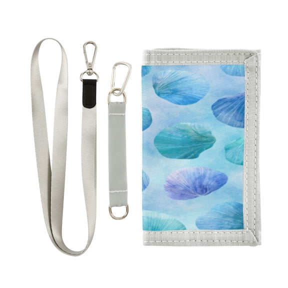 RMDQTR Cute Novelty Wallet Stylish Foldable Wallet The Perfect Gift Watercolor Seashells Pattern