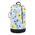 thumbnail image 1 of RMDQTR Durable Large Laundry Backpack with Drawstring Closure Ideal for Laundry Trips,Travel&Camping Blue and Yellow Flowers, 1 of 7